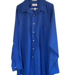 Men’s XXL Van Heusen Long Sleeve Dress Shirt Blue