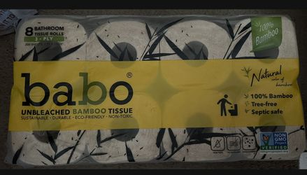 Babo 8 rolls toilet paper from bamboo $5