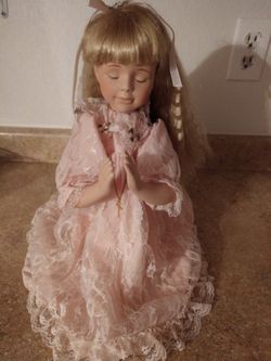 Vintage Porcelain Praying Doll