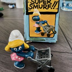 Smurfs Shopping Cart Smurfette 40227 Pitufo Puffi Schlumpf