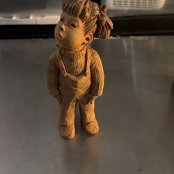 Lee Bortin Vintage Original Sculpture Little Girl Figure