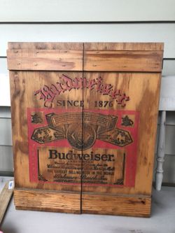 Budweiser wooden cabinet