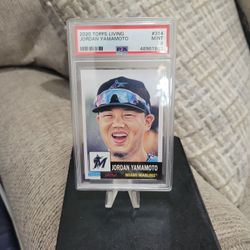 Jordan Yamamoto Topps Rookie Living Graded PSA Mint-9 Baseball Card /taking Offers 