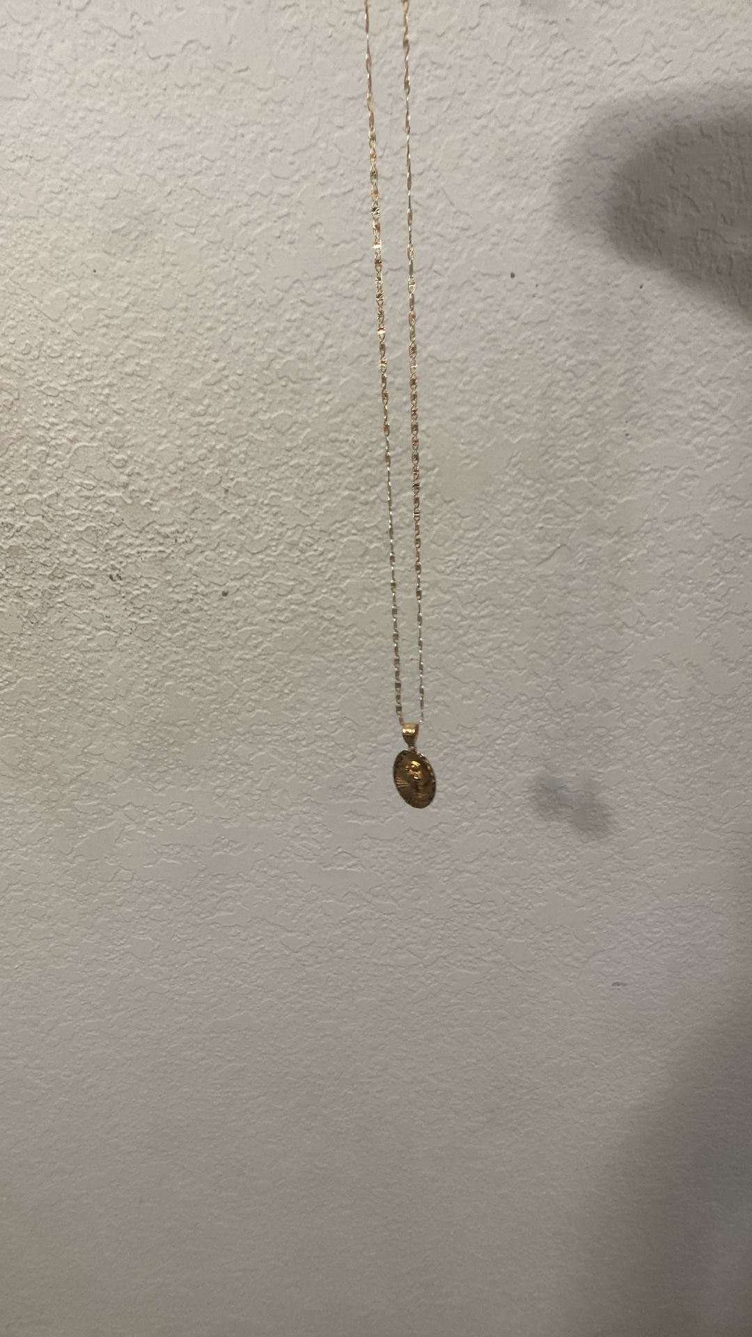 14k valentina chain with 14k san judas pendant