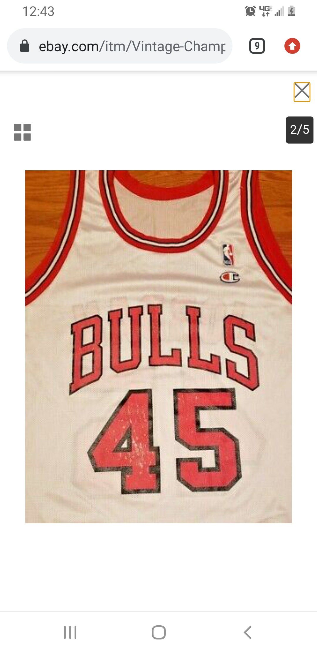 Vintage Champion Chicago Bulls #23 Michael Jordan White NBA Jersey, Sz  44NICE for Sale in Albuquerque, NM - OfferUp