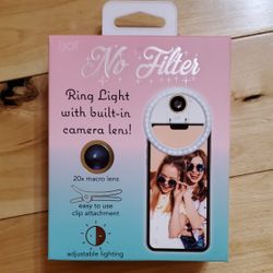 iJoy No Filter Cell Phone Ring Light With Built In Camera Lens
