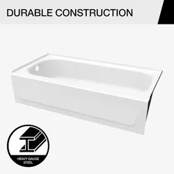 Bathtub right drain 60 by 30