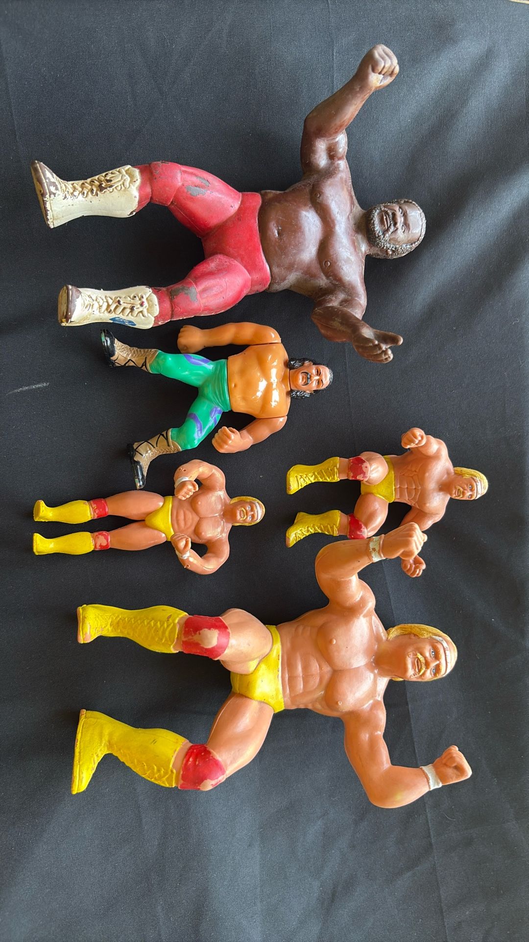 1984 WWE Hulk Hogan, Jake The Snake, & Junkyard Dog Figures