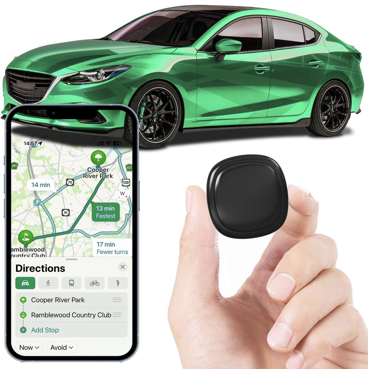 2025 Model Mini GPS Tracker for Vehicles/Kids,Dogs, Worldwide GPS Tracker Car Locator,No Monthly Fee/No SIM Card Required