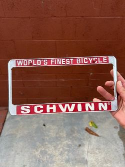 Schwinn license plate holder