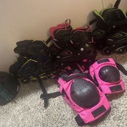 Roller Blades Lightly Used Kids 8-5 And Smaller