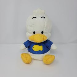 VINTAGE Sanrio PEKKEL DUCK PLUSH 10” Nylon Parachute Plush *tag written on*