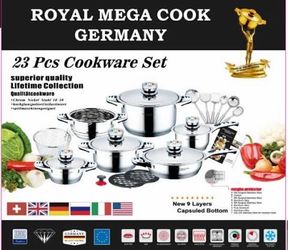 Royal Cook 23 pcs Cookware Set