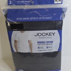 Jockey Essentials 3pk Crew Neck T-shirts Mens Medium 