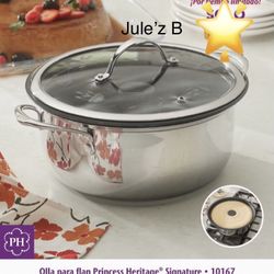 Princess House.  Olla Para Flan De 4.5 Qts Nueva En Su Caja 