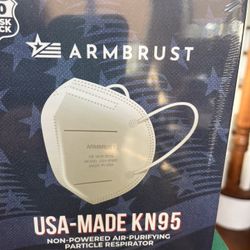 Sealed box of Armbrust KN95 Face Masks 20 pack