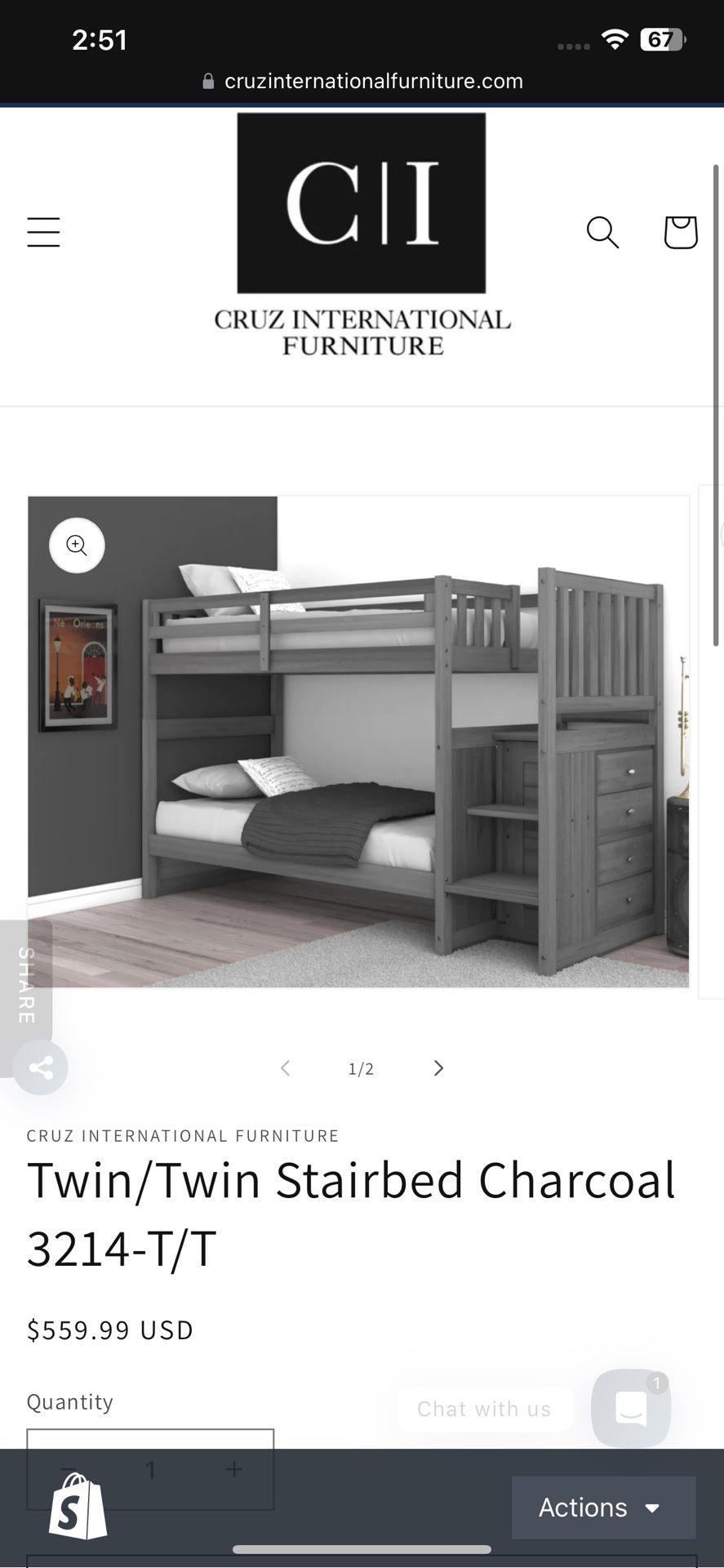 New Gray Bunk Bed Twin Bed Over Twin Bed