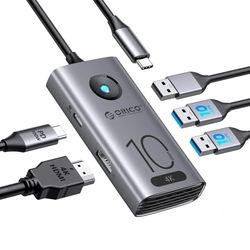 10Gbps USB C Hub,ORICO 5-in-1 USB-C Laptop Docking Station
