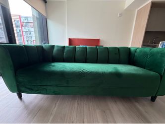 Emerald Velvet Flared Arm Sofa