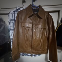 Leather Coach Jacket Size Small