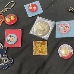 Disney Parks Pin Trading Lot Mickey Mouse Toy Story Keychains And Many More