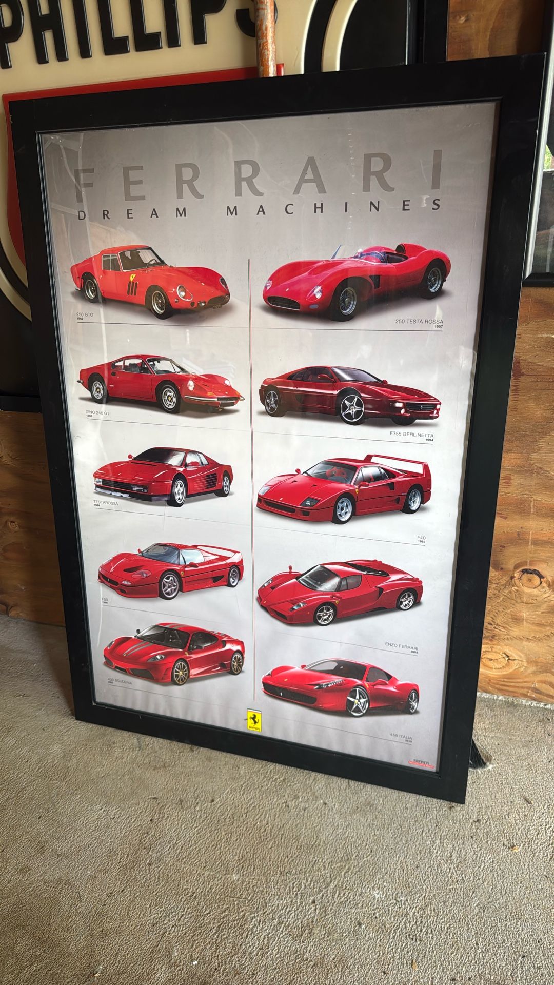 Ferrari- Dream Machines - Framed Poster (27”x39”)