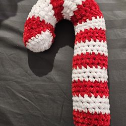 Handmade Crochet Candy Cane Plushie 