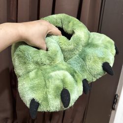 Youth dinosaur slippers