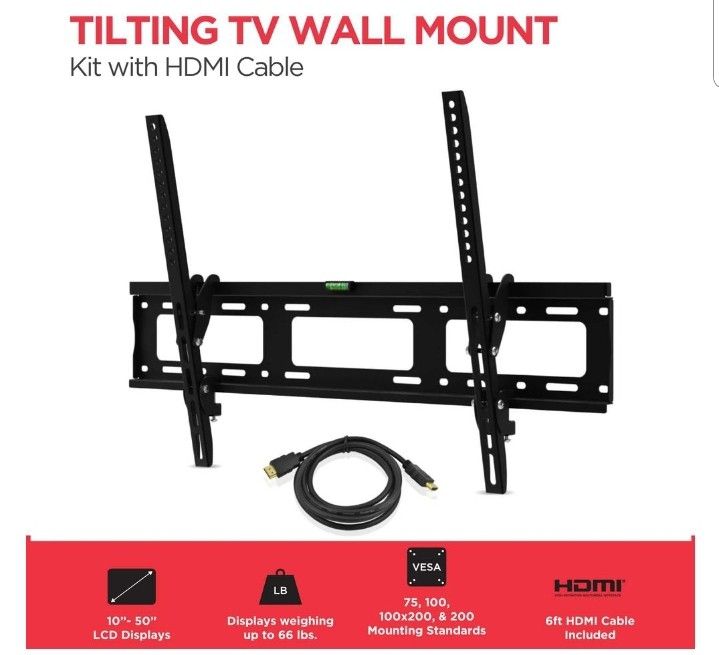 Tilting wall Mount 30-79" FREE DELIVERY ♦️FREE HDMI CABLE