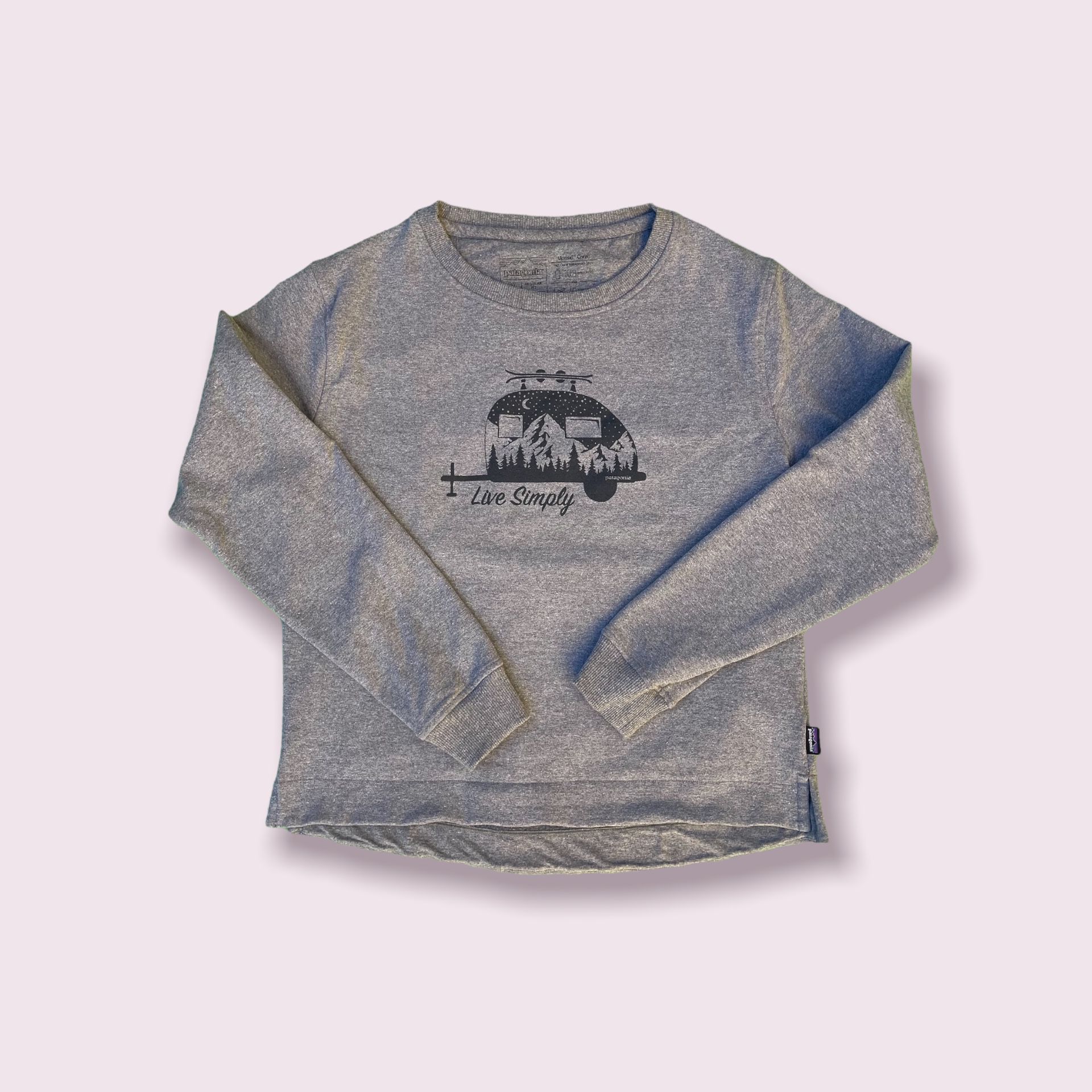 Patagonia Uprisal Crew Pullover Sweatshirt Live Simply Size Medium Blue/Gray
