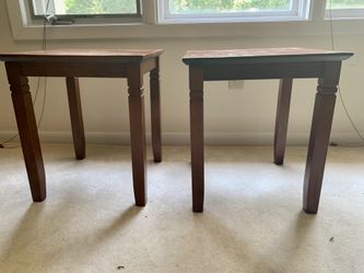 2 x Dark Cherry End Tables