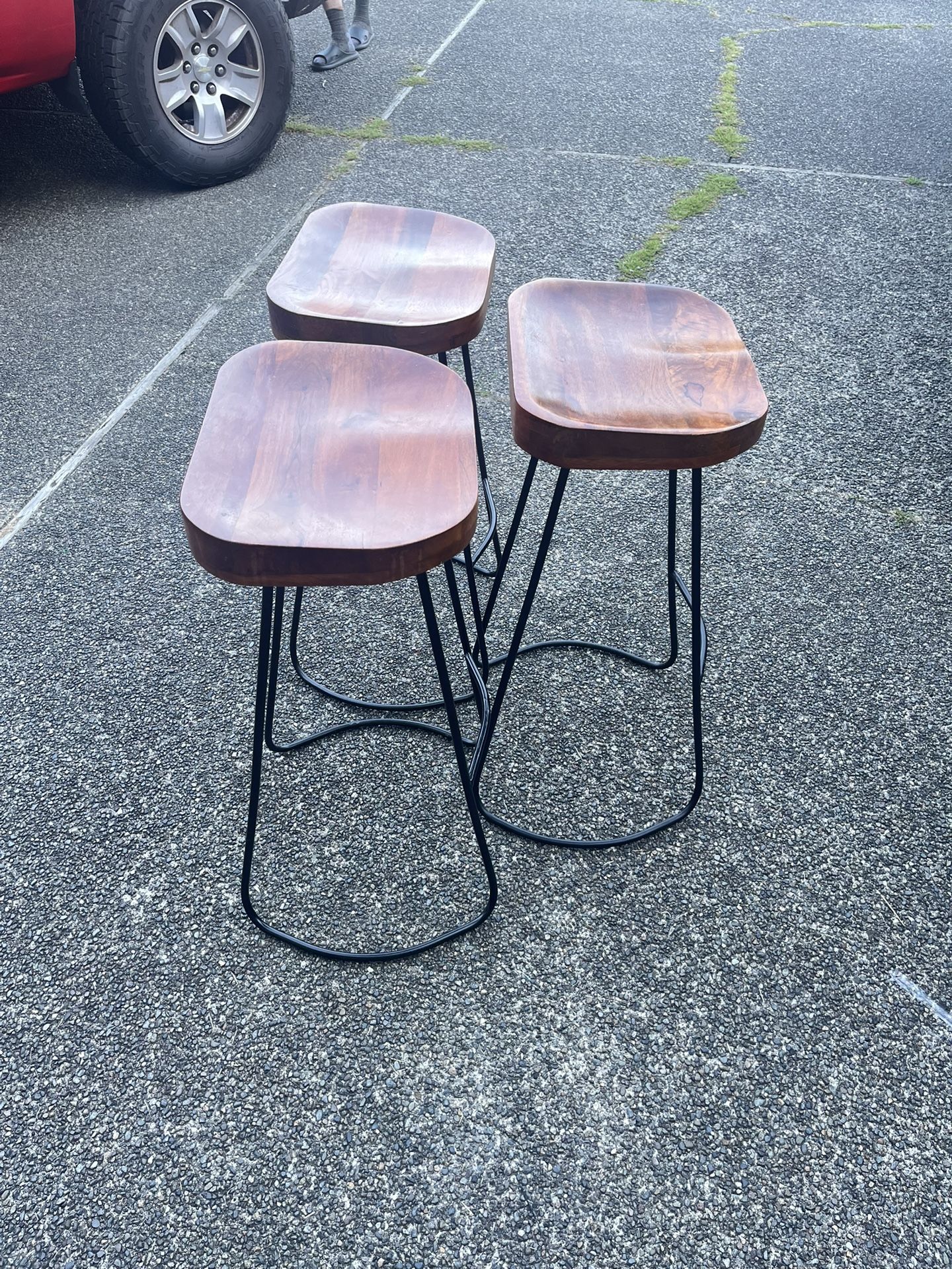 Wood And Medal Bar Height Stools/Chair/Seat