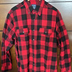 Flannel Red & Black Plaid - Long Sleeve