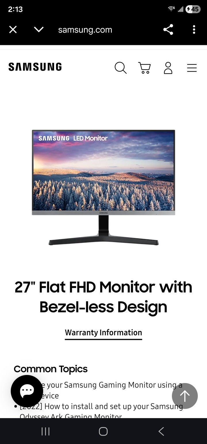 Samsung 1080p Monitor 27"