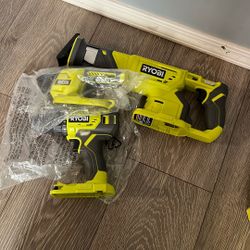 Ryobi 1/2” Drill Sawzall And Flashlight