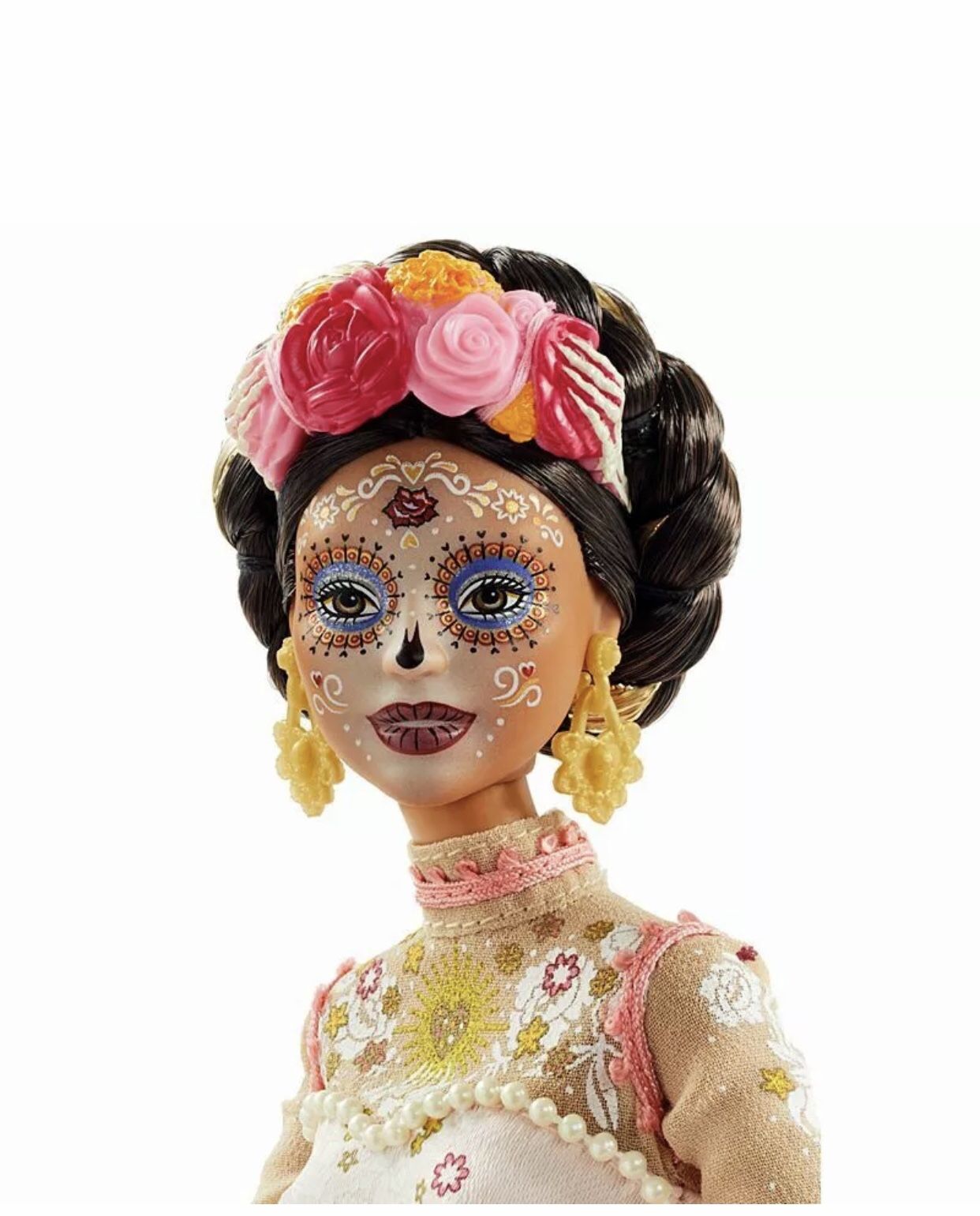 2020 Barbie Dia De Los Muertos Day of the Dead Pink Doll NEw