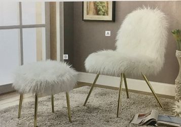 Accent Chair with Ottoman