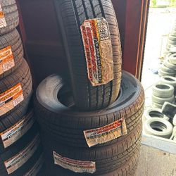 SET OF FOUR NEW 215/65/16 ARROYO INCLUDING MOUNT AND BALANCE, ASK ME FOR SIZES AND BRANDS 