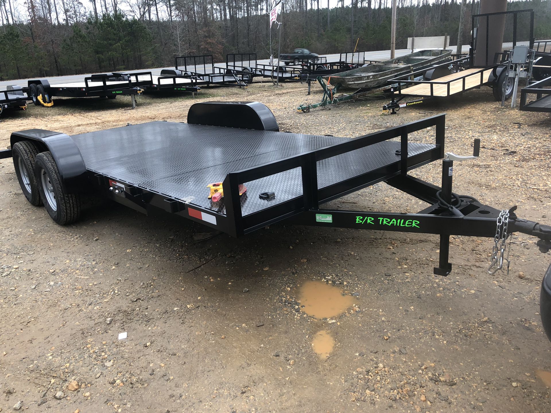 New steel deck car hauler trailer 2019