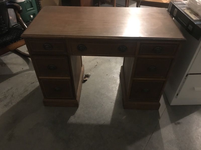 Solid wood typewriter desk