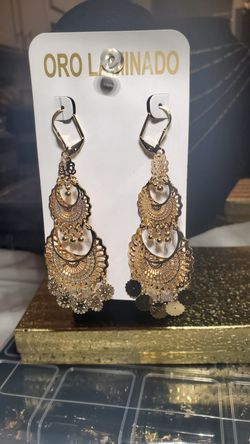 Aretes de oro laminado