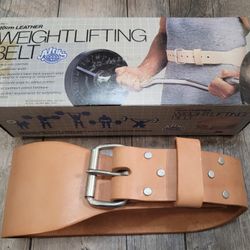 Leather Weight Lifting Belt