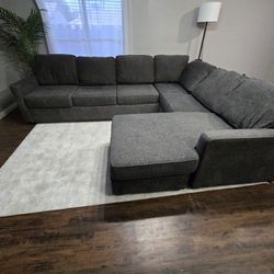 Two Style Dark Grey Sectional - Free Delivery Option!