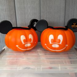 (2) Disney Mickey Mouse Halloween Bucket
