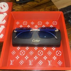 💎 Blue Diamond Cartier Buffs (Diamond Grey Frame) Full ice pressure ❄️💎