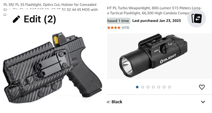 Meigon Right Holster & Olight PL Turbo Val