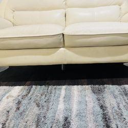 Leather loveseat 