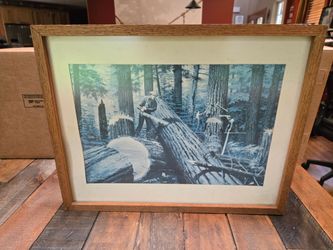 Ken Brauner 1976 'Falling and Bucking' Framed Print