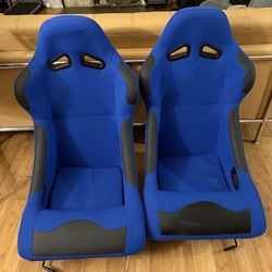 Pair of blue universal racing Seats