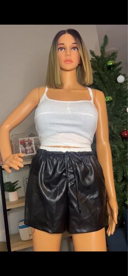 Leather short and strap top
